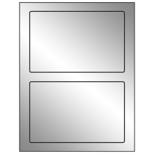 7 inch x 4.5 inch Silver Foil Rectangular Sheet Labels