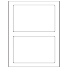 7 inch x 4.5 inch White Rectangular Sheet Labels