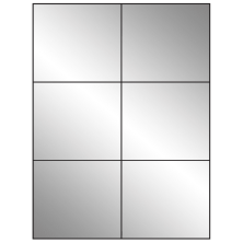 4.25 inch x 3.66 inch Silver Foil Rectangular Sheet Labels