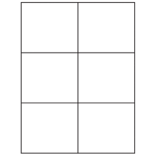 4.25 inch x 3.66 inch White Vinyl Drum Rectangular Sheet Labels