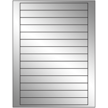 7 inch x 0.75 inch Silver Foil Rectangular Sheet Labels