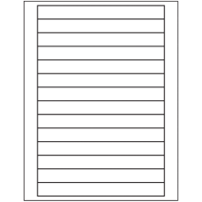 7 inch x 0.75 inch White Vinyl Drum Rectangular Sheet Labels