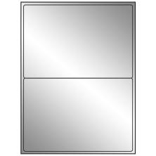 8.4375 inch x 5.4531 inch Silver Foil Rectangular Sheet Labels