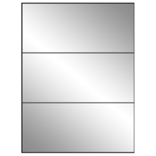 8.5 inch x 3.666 inch Silver Foil Rectangular Sheet Labels