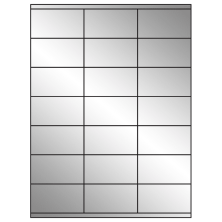 2.83 inch x 1.5 inch Silver Foil Rectangular Sheet Labels