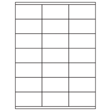 2.83 inch x 1.5 inch White Rectangular Sheet Labels