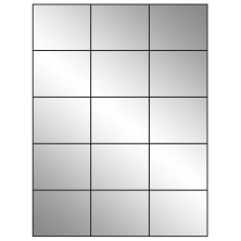 2.83 inch x 2.2 inch Silver Foil Rectangular Sheet Labels