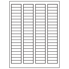 1.7225 inch x 0.5 inch White Rectangular Sheet Labels