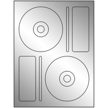 4.656 inch x 4.656 inch Silver Foil Sheet Labels