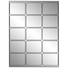 2.6875 inch x 2 inch Silver Foil Rectangular Sheet Labels
