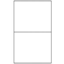 8.5 inch x 7 inch White Rectangular Sheet Labels