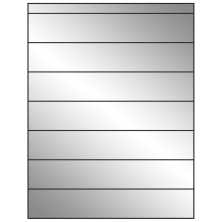 8.5 inch x 1.5 inch Silver Foil Rectangular Sheet Labels