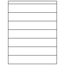 8.5 inch x 1.5 inch White Vinyl Drum Rectangular Sheet Labels