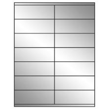 4.25 inch x 1.5 inch Silver Foil Rectangular Sheet Labels