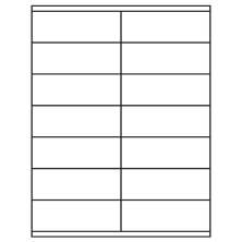 4.25 inch x 1.5 inch White Rectangular Sheet Labels