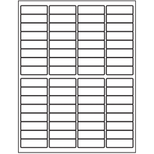 1.9375 inch x 0.625 inch White Vinyl Drum Rectangular Sheet Labels