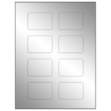2.6 inch x 1.77 inch Silver Foil Rectangular Sheet Labels