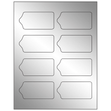 3.5625 inch x 1.75 inch Silver Foil Sheet Labels