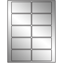 3.5 inch x 2 inch Silver Foil Rectangular Sheet Labels