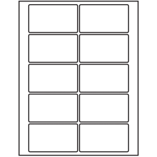 3.5 inch x 2 inch White Rectangular Sheet Labels