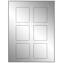 2.5 inch x 2.75 inch Silver Foil Rectangular Sheet Labels