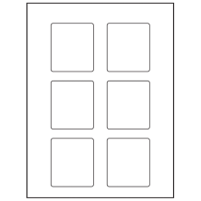 2.5 inch x 2.75 inch White Rectangular Sheet Labels