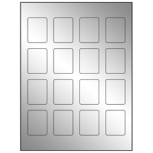 1.5 inch x 1.875 inch Silver Foil Rectangular Sheet Labels