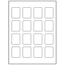 1.5 inch x 1.875 inch White Rectangular Sheet Labels