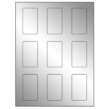 1.6562 inch x 2.75 inch Silver Foil Rectangular Sheet Labels