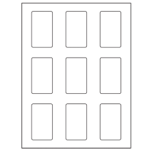 1.6562 inch x 2.75 inch White Rectangular Sheet Labels