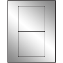 4.75 inch x 4.5 inch Silver Foil Rectangular Sheet Labels