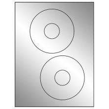 4.65 inch Silver Foil Circular Sheet Labels