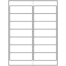 4 inch x 1.33 inch White Rectangular Sheet Labels