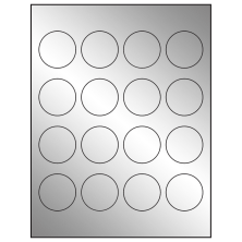 1.75 inch Silver Foil Circular Sheet Labels