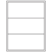 8 inch x 3.5 inch White Vinyl Drum Rectangular Sheet Labels (3-UP)