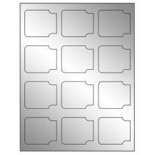 2.38 inch x 2 inch Silver Foil Sheet Labels