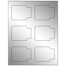 3.372 inch x 2.5 inch Silver Foil Sheet Labels