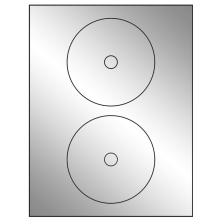 4.57 inch Silver Foil Circular Sheet Labels
