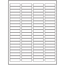 1.75 inch x 0.5 inch White Vinyl Drum Rectangular Sheet Labels (80-UP)