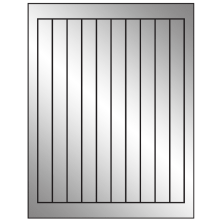 0.75 inch x 9.4 inch Silver Foil Rectangular Sheet Labels