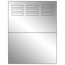 1.96 inch x 0.46 inch Silver Foil Rectangular Sheet Labels