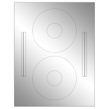 4.64 inch x 4.64 inch Silver Foil Sheet Labels