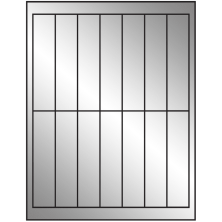 1.125 inch x 4.875 inch Silver Foil Rectangular Sheet Labels