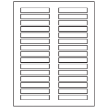3 inch x 0.5 inch White Vinyl Drum Rectangular Sheet Labels