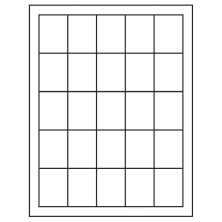 1.5 inch x 2 inch White Vinyl Drum Rectangular Sheet Labels