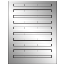 6.64 inch x 0.42 inch Silver Foil Rectangular Sheet Labels
