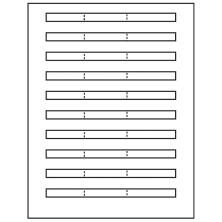 6.64 inch x 0.42 inch White Vinyl Drum Rectangular Sheet Labels