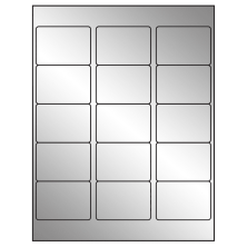 2.5625 inch x 1.8125 inch Silver Foil Rectangular Sheet Labels