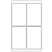 4 inch x 6 inch White Rectangular Sheet Labels
