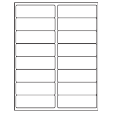4 inch x 1.3125 inch White Rectangular Sheet Labels